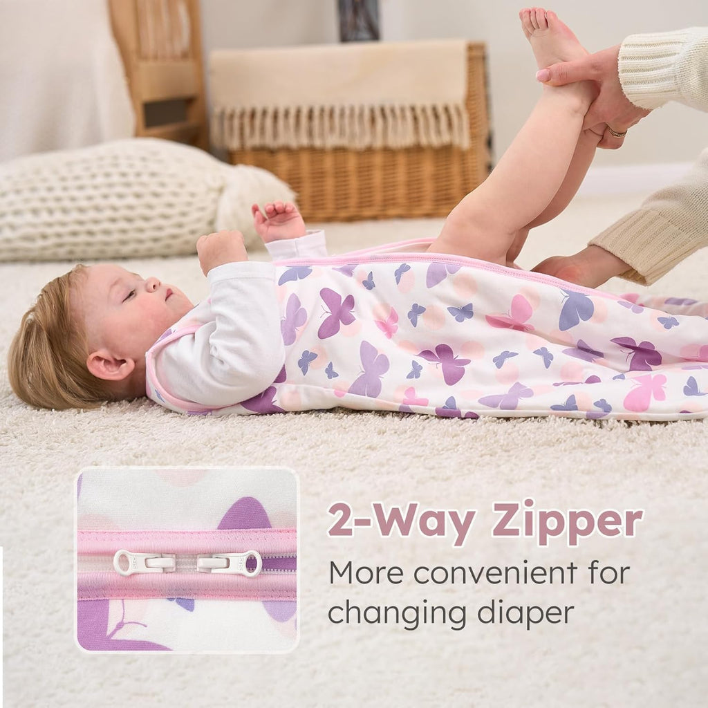 Yoofoss Baby Sleep Sack - 1.5 Tog Organic Cotton Wearable Blanket for 18-24 Months | Soft & Warm