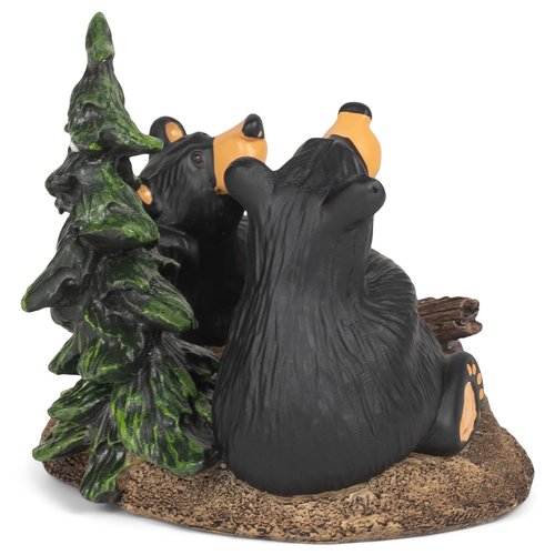 DEMDACO Bearfoots by Jeff Fleming Campfire Memories Black Bear 4.5 x 8 Hand-cast Resin Tabletop Figurine Sculpture