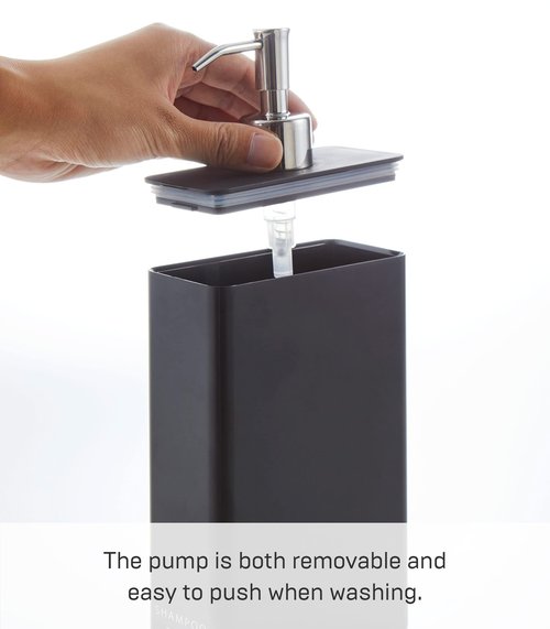 YAMAZAKI Home Tower Shower Dispenser - Contemporary Bottle Pump - Shampoo - Abs Plastic - 24 Fluid Oz., 700 Ml