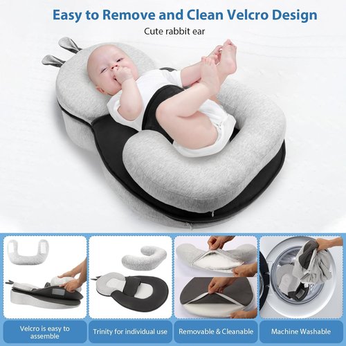 Baby Lounger - Lightweight & Portable Dual-Function Design with Removable Machine-Washable Pad