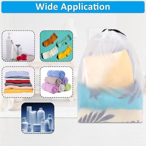 COIDEA Waterproof Travel Shoe Bags - Durable Packing & Storage Solution for Men and Women | 15.7 x 11.8 Inches, Clear, Set of 5