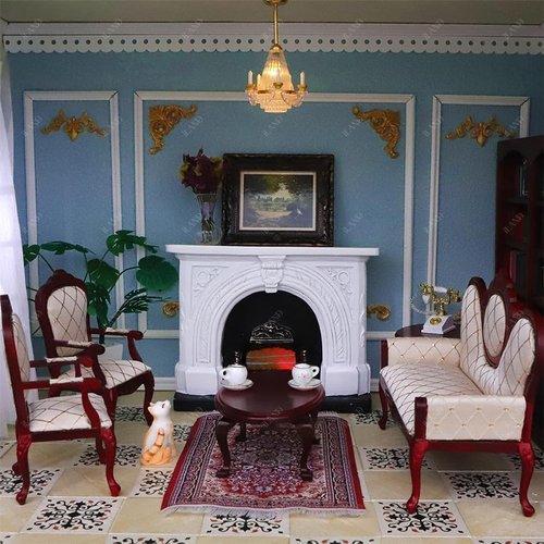 iLAND Miniature Dollhouse Lights - Classic Candle Chandelier with Plug | 1/12 Scale Accessories