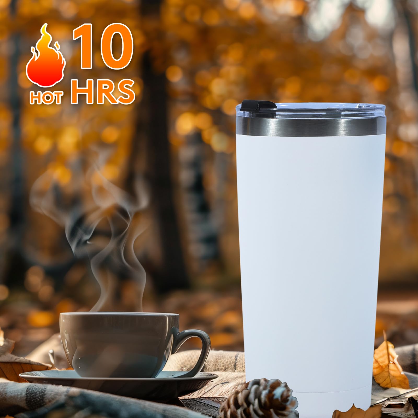 Dongni 20oz Tumbler Bulk Stainless Steel Vacuum Insulated Tumblers with Lid Double Wall Travel Mug Powder Coated Coffee Cup, Suitable for Ice Drinks and Hot Beverage（Mix 12 pack）