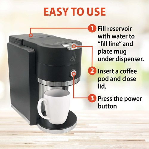 Café Valet Barista Single Serve Coffee Maker, Compatible with K-Cup Coffee Pods, Compact Design