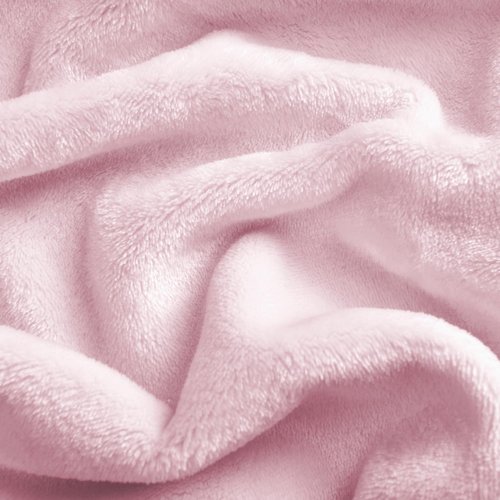 SOCHOW Flannel Fleece Blanket Throw Size, All Season Lightweight Super Soft Cozy Blanket for Bed or Couch, Light Pink, 50x60 inches