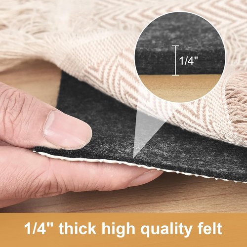 Deep Dream Rug Pad - Non-Slip 1/4" Thick Felt with Natural Rubber Backing | 2 x 8 Ft Area Rugs