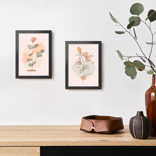 LaVie Home 6x8 Picture Frame - Classic Black Wall Display Frame with HD Plexiglas | Vertical & Horizontal Use