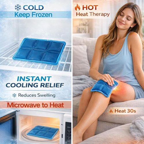 Blobuste Ice Packs - Reusable Thin Cold Packs | 4PCS Flexible Gel Freezer Packs for Lunch Boxes & Coolers