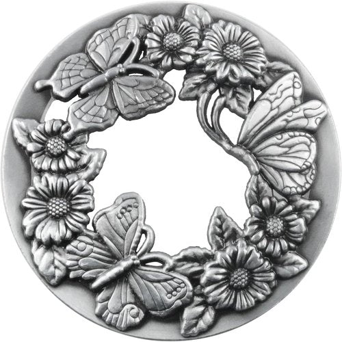 ITROLLE Silver Antique Butterfly Candle Topper - Elegant Shade Lid for Jar Candles | Perfect Gift Decor