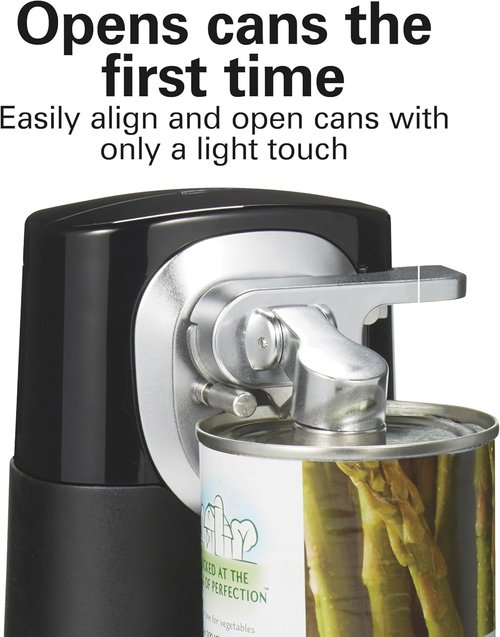Hamilton Beach 76611 Electric Can Opener - Cordless & Rechargeable with Easy-Clean Removable Head