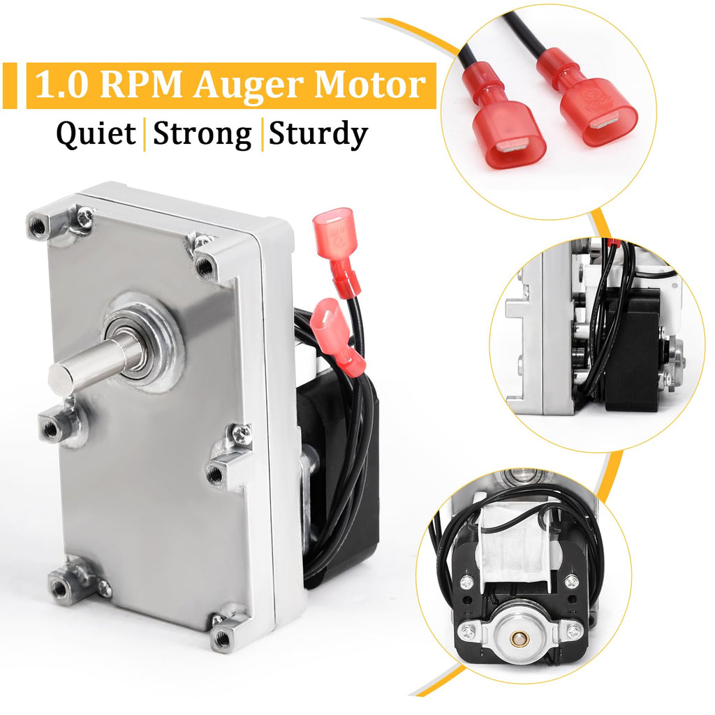 250-00526 Auger Motor for Avalon Astoria Bay & Newport Bay & 900 PS & Arbor & Avanti & AGP, Lopi Yankee Bay & Yankee PS & AGP & Leyden & Pioneer Bay & Foxfire Pellet Stoves, 1 RPM Auger Motor 90-0191