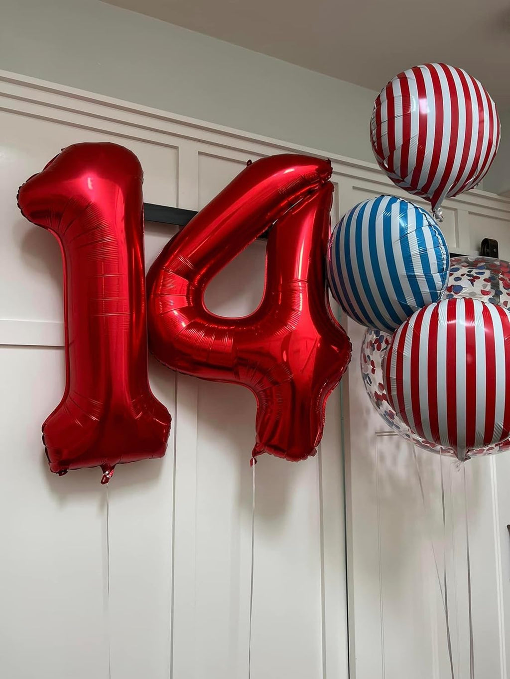 Red Number 1 Balloon - 40 Inch Shiny Red Birthday Decoration for Baby Boy/Girl First Birthday