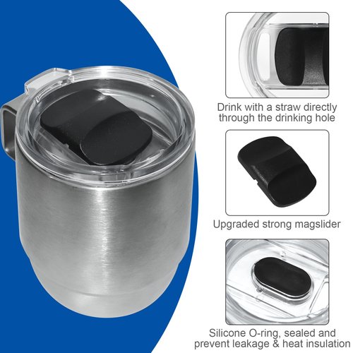 Tumbler Lids for YETI 6 oz/ 8oz/ Stackable Mug & Yeti Rambler 10 oz Tumbler Lid, MagSlider Lids for Yeti Espresso/Coffee Mug 6oz, Replacement Lid for Ye-ti Rambler 10 oz Wine Tumbler (2 Pack)