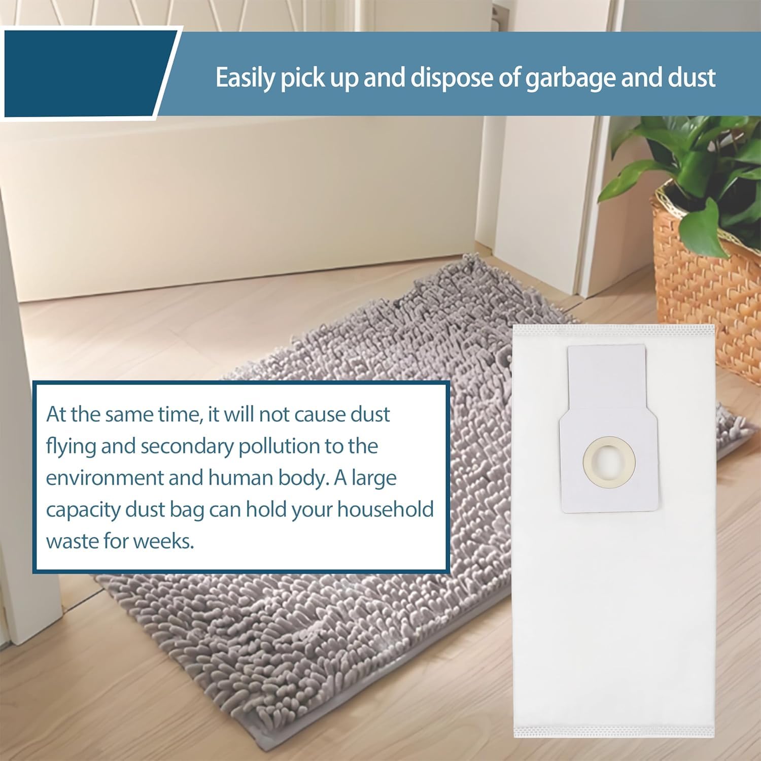 53294 Style O HEPA Cloth Vacuum Bags For Kenmore Progressive Upright Vacuum Cleaners 53293 50690 60510 31140 31150 BU1005 BU1018 Vacuum Cleaner Dust Replacement Bags (pack of 6 White)