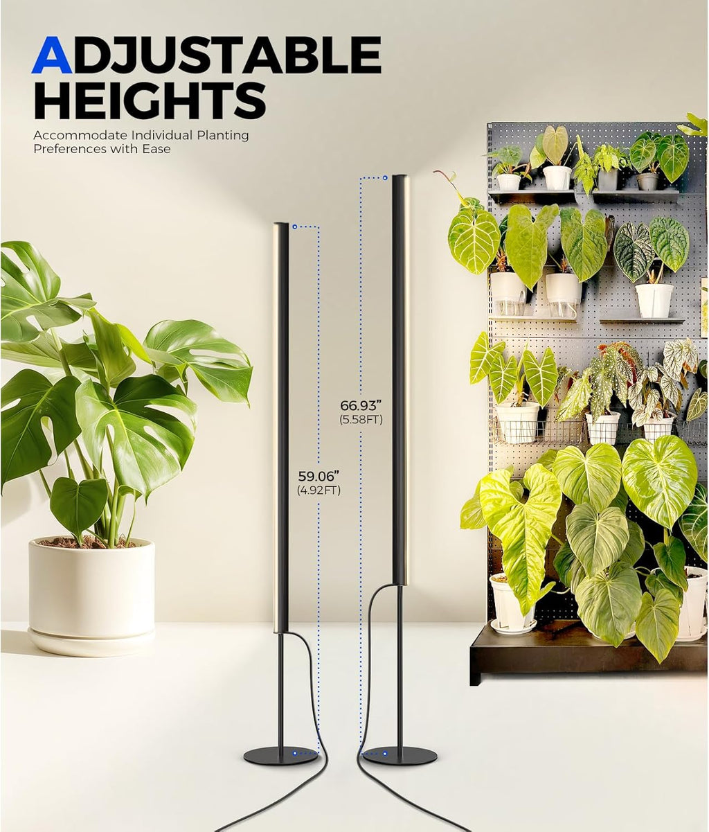 Barrina T1S Grow Light - Adjustable Height 5FT-5.6FT | 65W Full Spectrum Indoor Plant Lighting