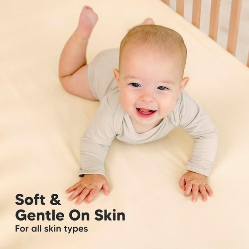 KeaBabies Organic Crib Sheets - 2-Pack Fitted Jersey Cotton for Boys & Girls | Soft & Breathable (Pecan, 52x28)
