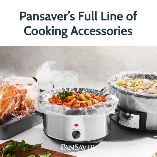 PanSaver Hotel Pan Clear Liners for Easy Clean Up - Disposable Buffet Pan Liners, Ovenable up to 400F - Clear (Hotel Pan X-Deep | 34 x 22 IN)