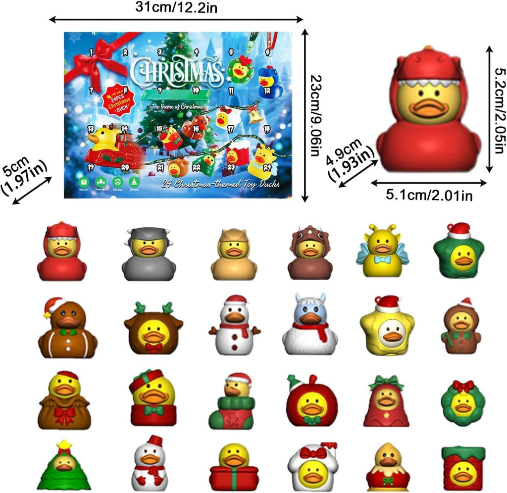 Skiennix Advent Calendar Rubber Ducks - 24 Days of Surprises for Kids | Perfect Christmas Gift