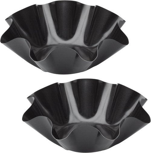 HIC Kitchen Non-Stick Tortilla Bowl Makers - PFOA Free Carbon Steel, 8.5 x 2.5-Inches, Set of 2