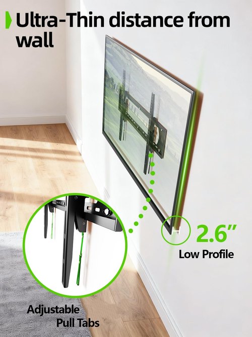 USX MOUNT Heavy Duty Tilting TV Wall Mount for 60-120" up to 220lb, Low Profile TV Mount Ultra Slim Wall Bracket fit 16-32" Studs, Max VESA 900x600 for 65 75 85 86 90 98 100 110inch Large Television