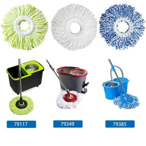 6 Pack Spin Mop Refill Pads Compatible with SIMPLI-Magic 79349 79117 979193 79229 Spin Mop Cleaning System, Part No.79161