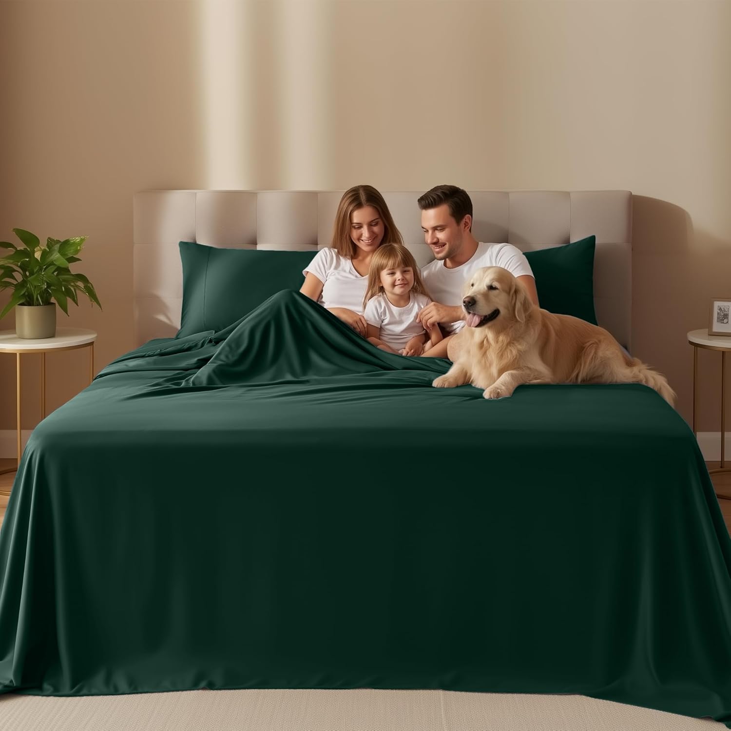 Utopia Bedding Twin Sheet Set - Soft Microfiber 3-Piece Bed Sheets for Twin Size Bed | Oeko-Tex Certified (Emerald Green)