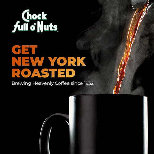 Chock Full o' Nuts K-Cup Pods - Heavenly Original Medium Roast Coffee - 32 Single Serve Pods