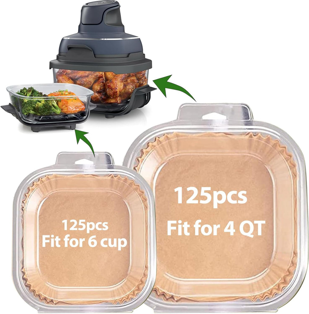 Ninja Crispi Air Fryer Liners - Non-Stick Disposable Accessories | 250 Pcs for 4-in-1 Cooking System
