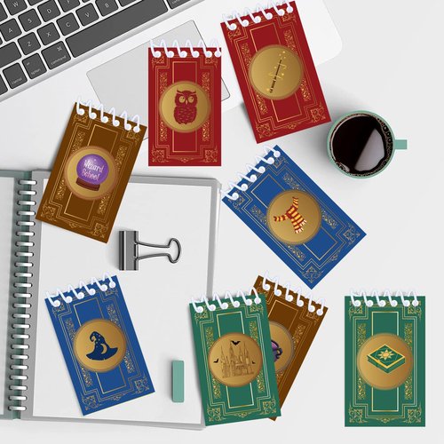 Jiaoohoo 24 Pcs Magical Wizard party favors,12 invisible ink pen and 12 Magical mini Notepads, Magical Wizard party Goodie Bag Stuffers, Classroom Prizes, party supplies
