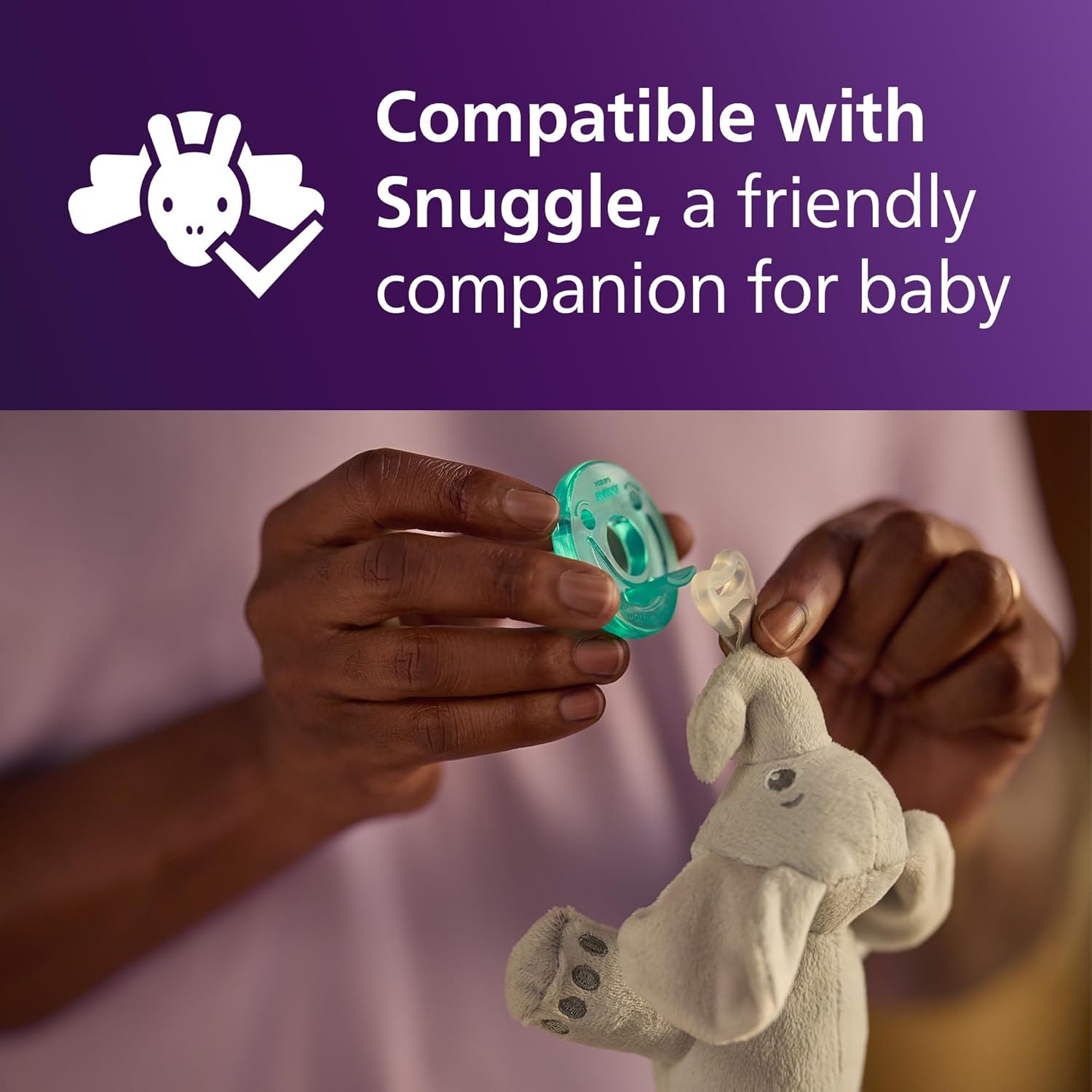 Philips Avent Soothie Baby Pacifiers - 100% Silicone, BPA-Free, Durable Design, Green, 4 Pack for 0-3 Months