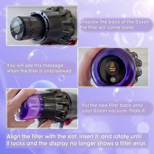 4 Pack V11 Vacuum Filters Replacement for Dyson V11 Cordless Vacuum