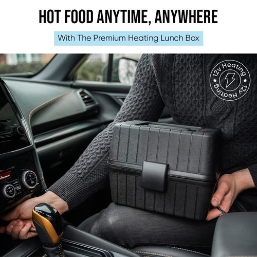 ZONETECH Heating Lunch Box - Premium Quality Electric Insulated Lunch Box Food Warmer Perfect for Picnics, Travelling, and On-site Lunch Break (2-Pack)