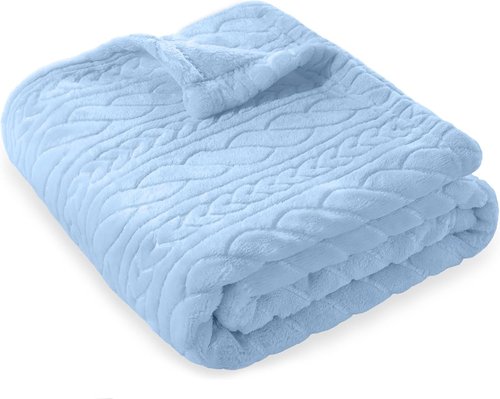 BORITAR 3D Fleece Baby Blanket - Soft & Cozy Plush for Infants | 30x40 Inch, Baby Blue