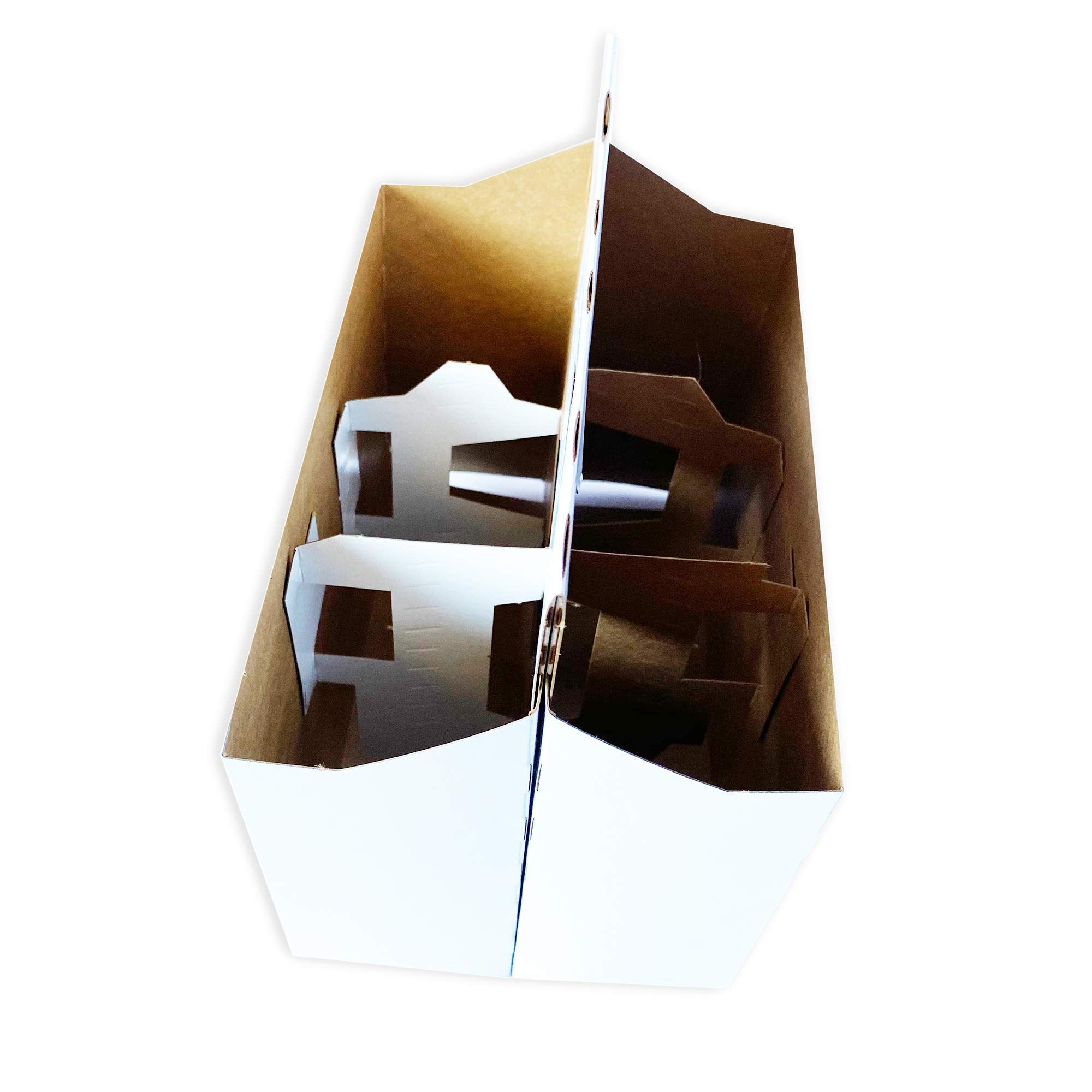 6 Pack Cardboard Bottle Holder [Econo Pack] | Fits 12-16oz bottles | For Safe and Easy Transport of Beer, Soda and Other Bottled Products | 140 Pack