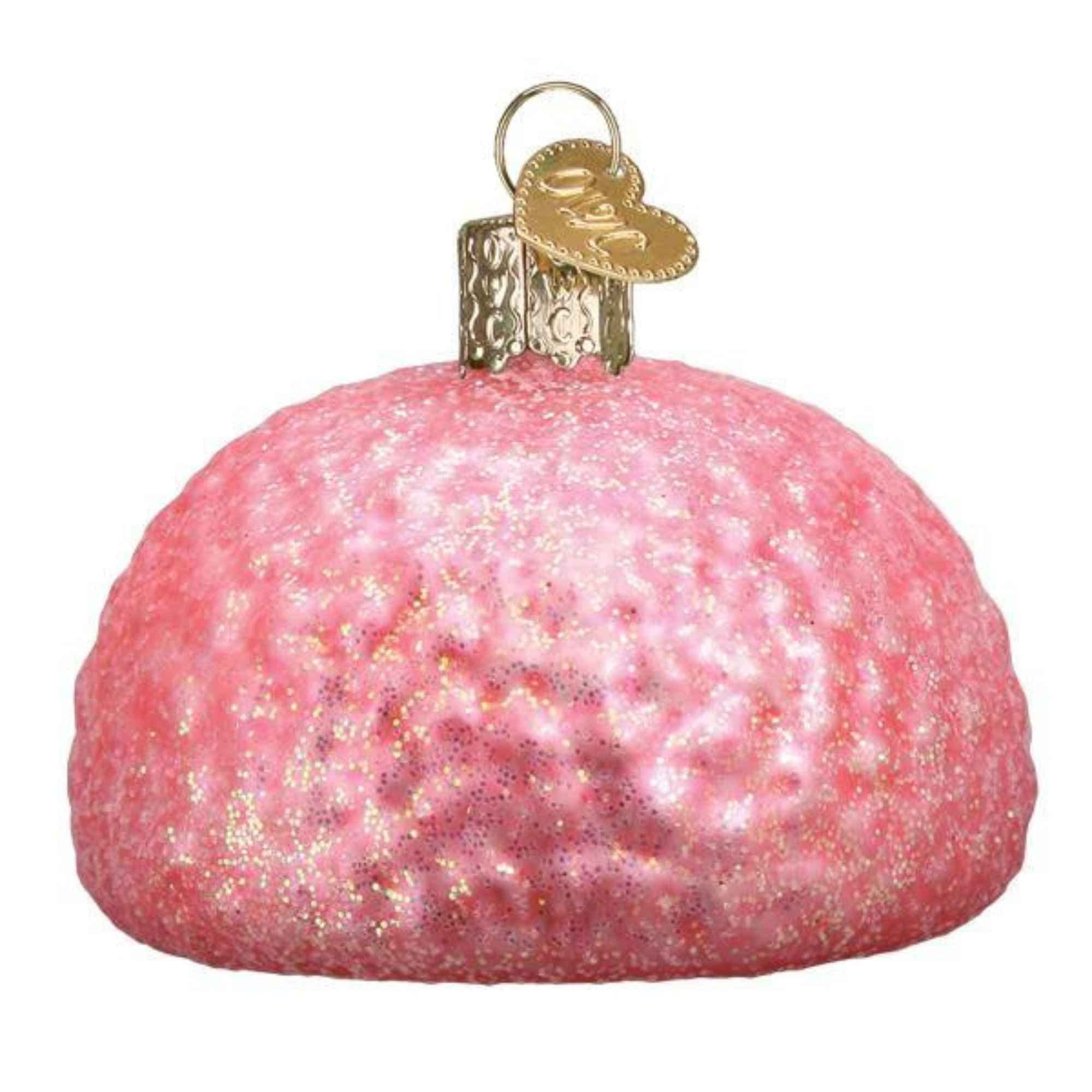 Old World Christmas Hostess Snoball Glass Blown Ornament for Christmas Tree, Handcrafted Holiday Decoration, Snack Collection