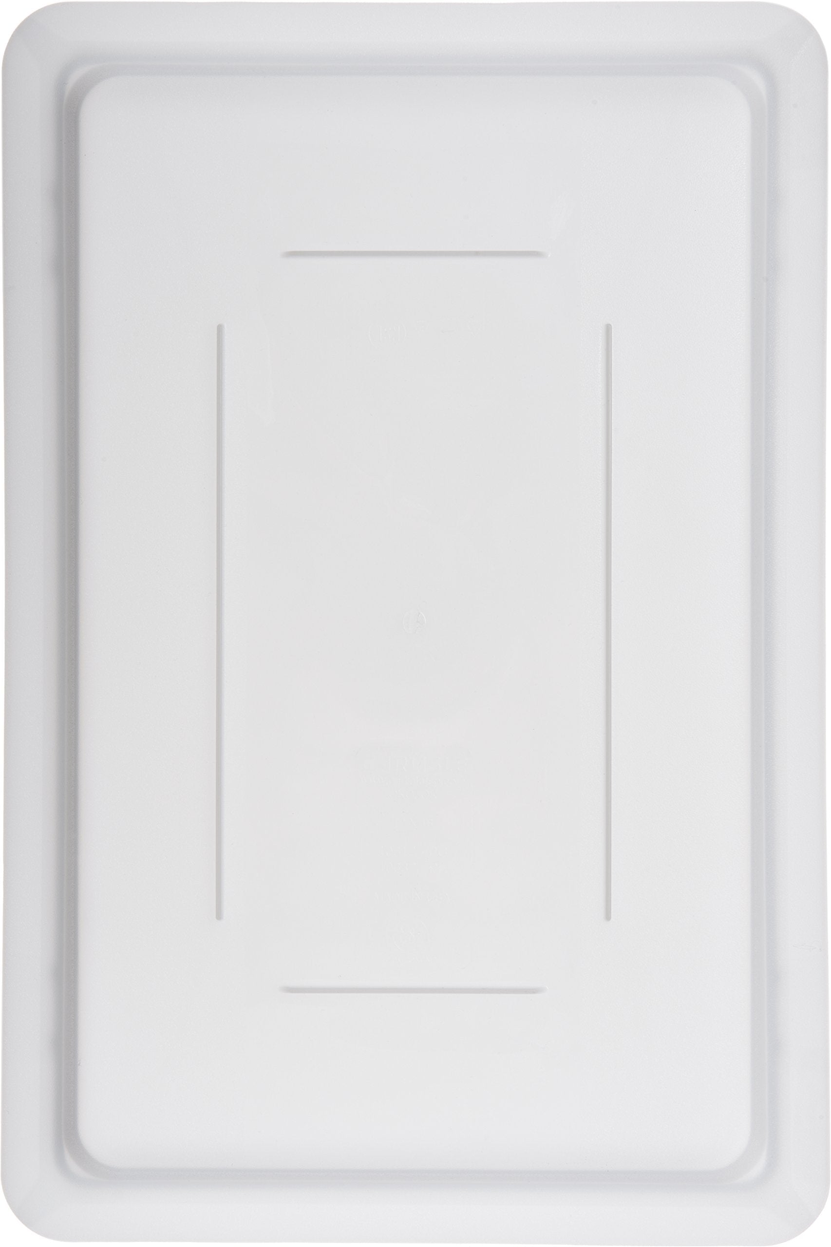 Carlisle FoodService Products Storplus Food Storage Container Lid Lock-Tight Lid with Stackable Design for Catering, Buffets, Restaurants, Polyethylene (Pe), 18 x 12 Inches, White, (Pack of 6)