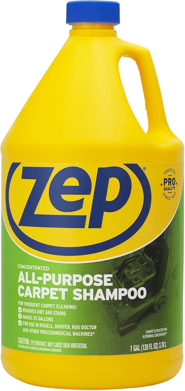 Zep All-Purpose Carpet Shampoo - Professional Formula for Deep Cleaning | 1 Gallon