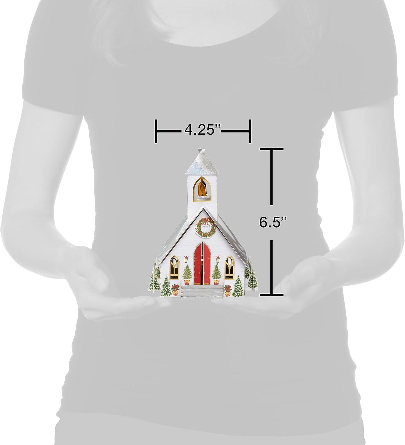 American Greetings Christmas Decoration - Magic Moments Church Design for Holiday Cheer