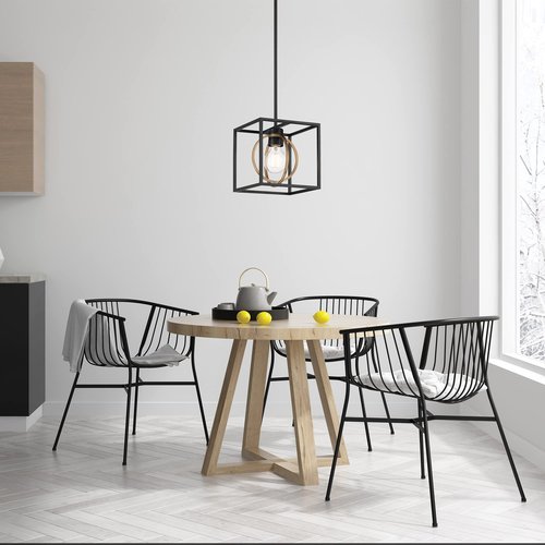 DESIGNERS FOUNTAIN Kew Gardens Pendant Light, 8.5 Inch Convertible Hanging Ceiling Fixture for Kitchen Island and Dining Room, Matte Black, D276M-8P-MB