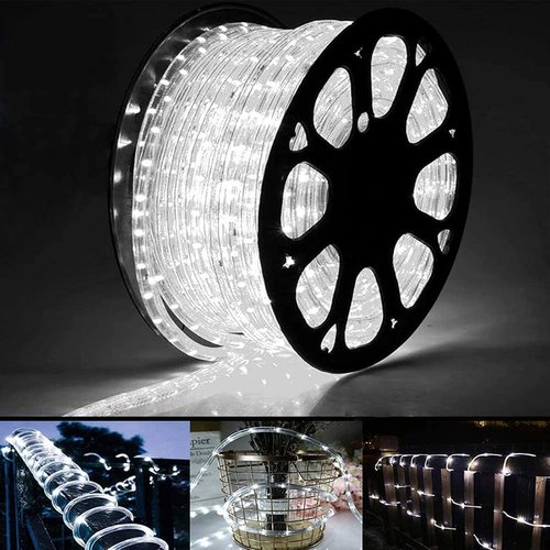 360 LED Rope Lights by [Brand Name] - 50ft Waterproof & Flexible Tube Lighting for Outdoor Decor | 8 Modes