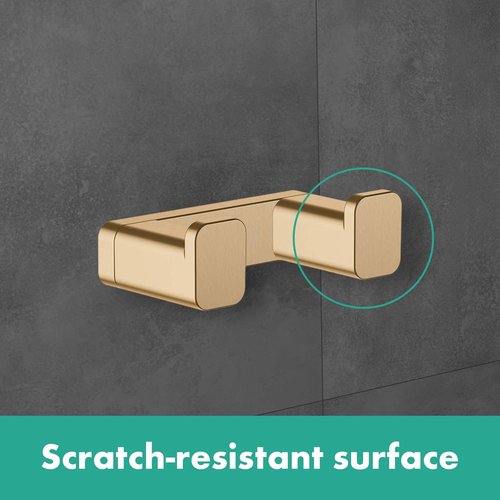 hansgrohe AddStoris Modern Double Robe and Towel Hook in Chrome, 41755000