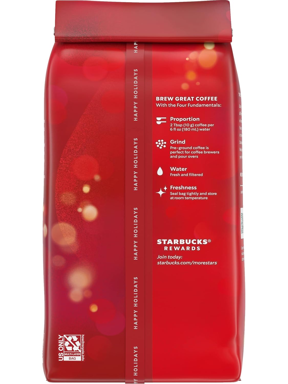 Starbucks Holiday Blend Ground Coffee - Soft & Layered Flavor | 10 oz Bag