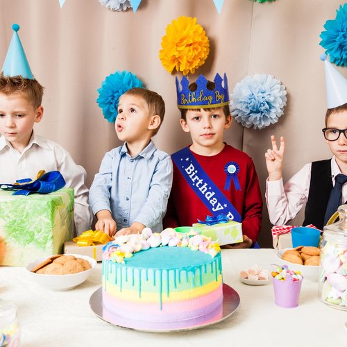 Birthday Boy Crown Party Set Birthday Boy Hat King Crown Party Dress-Up Accessory Supplies for BirthdayParty Decoration