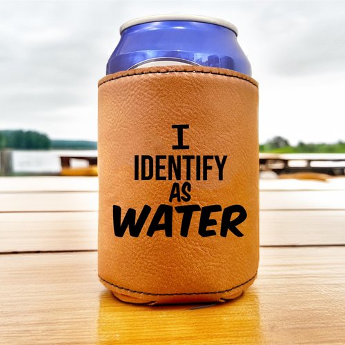 Birthday Gifts for Men, Dad Birthday Gift, Can cooler for men, Leather beer can cooler with foam lined, Engrave gifts for Dad, Retirement Gifts for Men (Funny1)