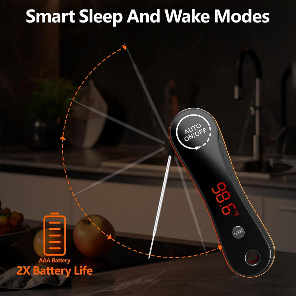 Paysean Digital Meat Thermometer - Instant Read in 0.5 Seconds | Perfect for Grilling, BBQ, and Candy