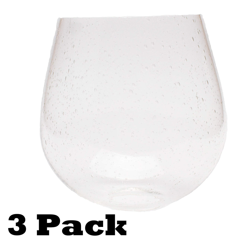 Seeded Bubble Glass Lamp Shade, LEDupdates 3 Pack Oversize Clear Globe Seeded bubble Finish for Light Fixture Glass replacement