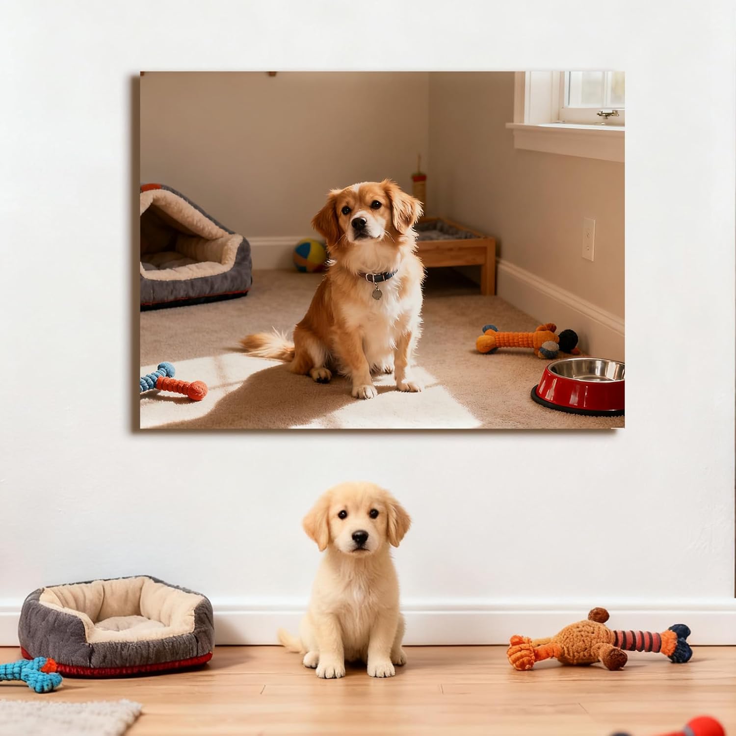 Skiennix Custom Canvas Prints - Personalized Framed Wall Art for Home Decor | Ideal Gift for Weddings, Pets, Family (6" L x 8" W)