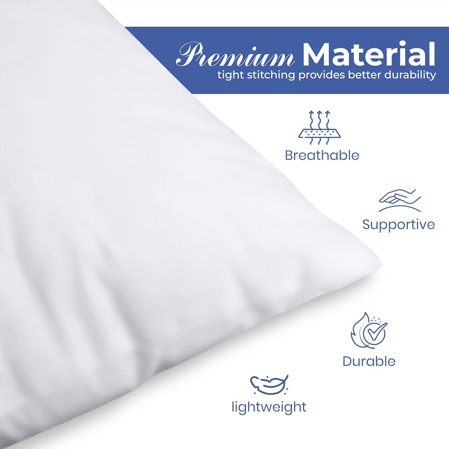 Utopia Bedding Throw Pillow - Fluffy Down Alternative Cushion for Bed & Sofa | 14 x 22 Inches, White