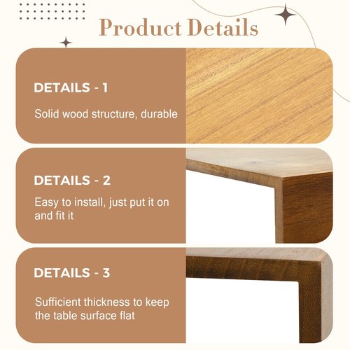 Hoolerry 1 PC Wire Rack Covers 36 x 12 Inch Wood Shelf Covers for Wire Shelving Pantry Shelves Covers Rack Liner Shelf Liners for Bathroom Kitchen Shelving Upgrade, Wood Color