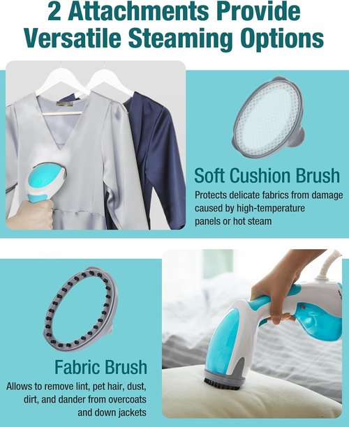Beautural Steamer for Clothes - Portable Handheld Wrinkle Remover with Fast 30-Second Heat-Up | Large Detachable Water Tank